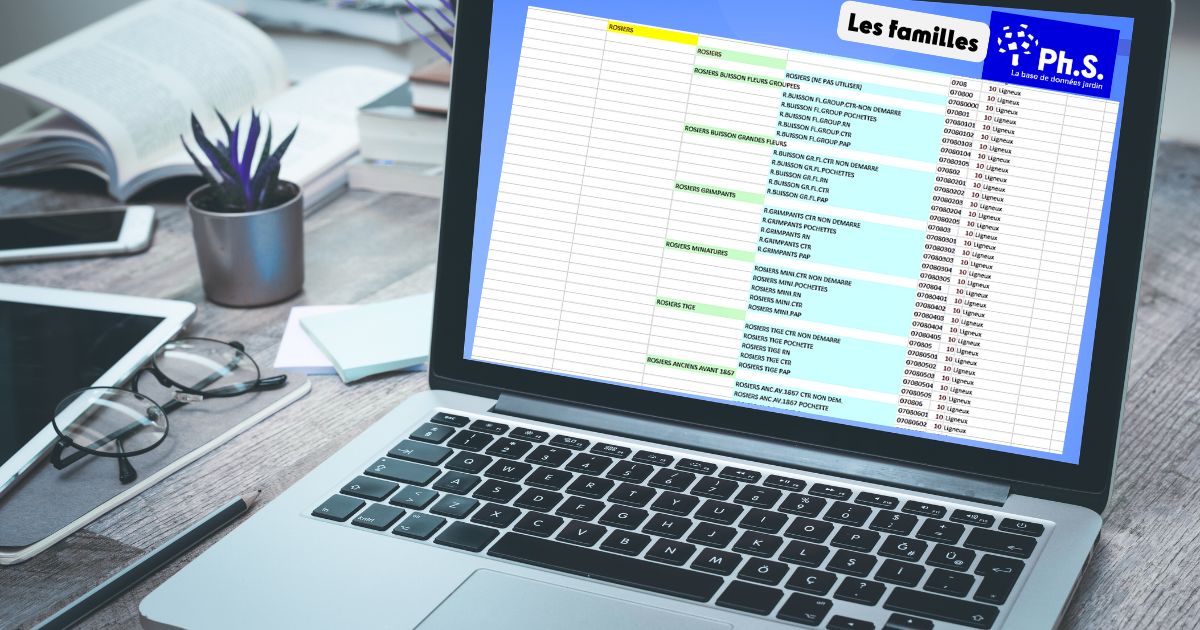 classification végétaux jardinerie - méthode PH.S.